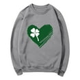 thumbnail image 7 of Saint Patricks Day Outfit Women Clover Shamrock Shirt Heart Print Crew Neck Sweatshirt Long Sleeve Irish Tops St Patricks Day Shirts, 7 of 7