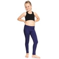 thumbnail image 5 of Stretch Is Comfort Girl's Set of 3 Cotton Footless Leggings Black Navy-Blue White XX-Small, 5 of 6