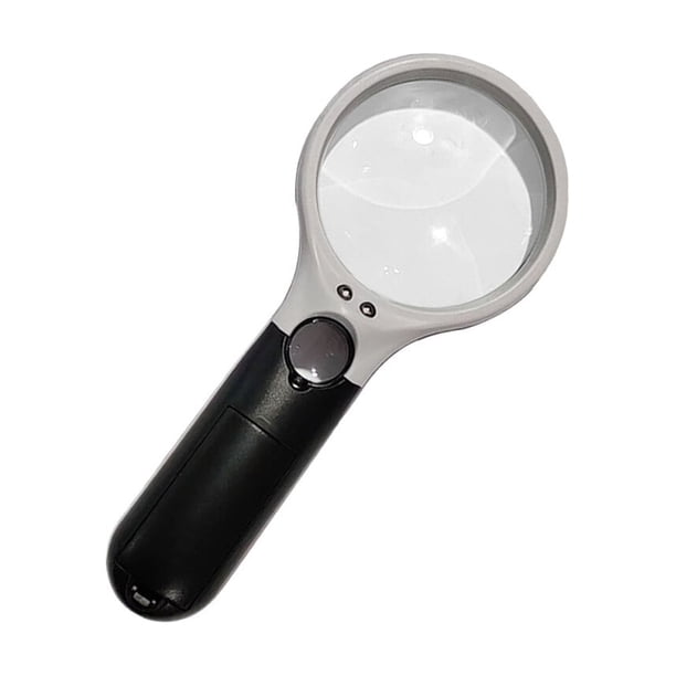 sweethay Luz LED 45X Lupa Lente de mano Mini microscopio de bolsillo Lectura Joyería Lupa Vidrio Type2