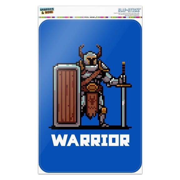 8-Bit Pixel Retro Warrior Knight Fighter Games RPG Home Business Office Sign