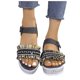 thumbnail image 3 of Bmisegm Women's Summer Fashion Denim One Buckle Sandals Open Toe Thick Bottom Sandals Sandals Women Summer Black 6.5, 3 of 9