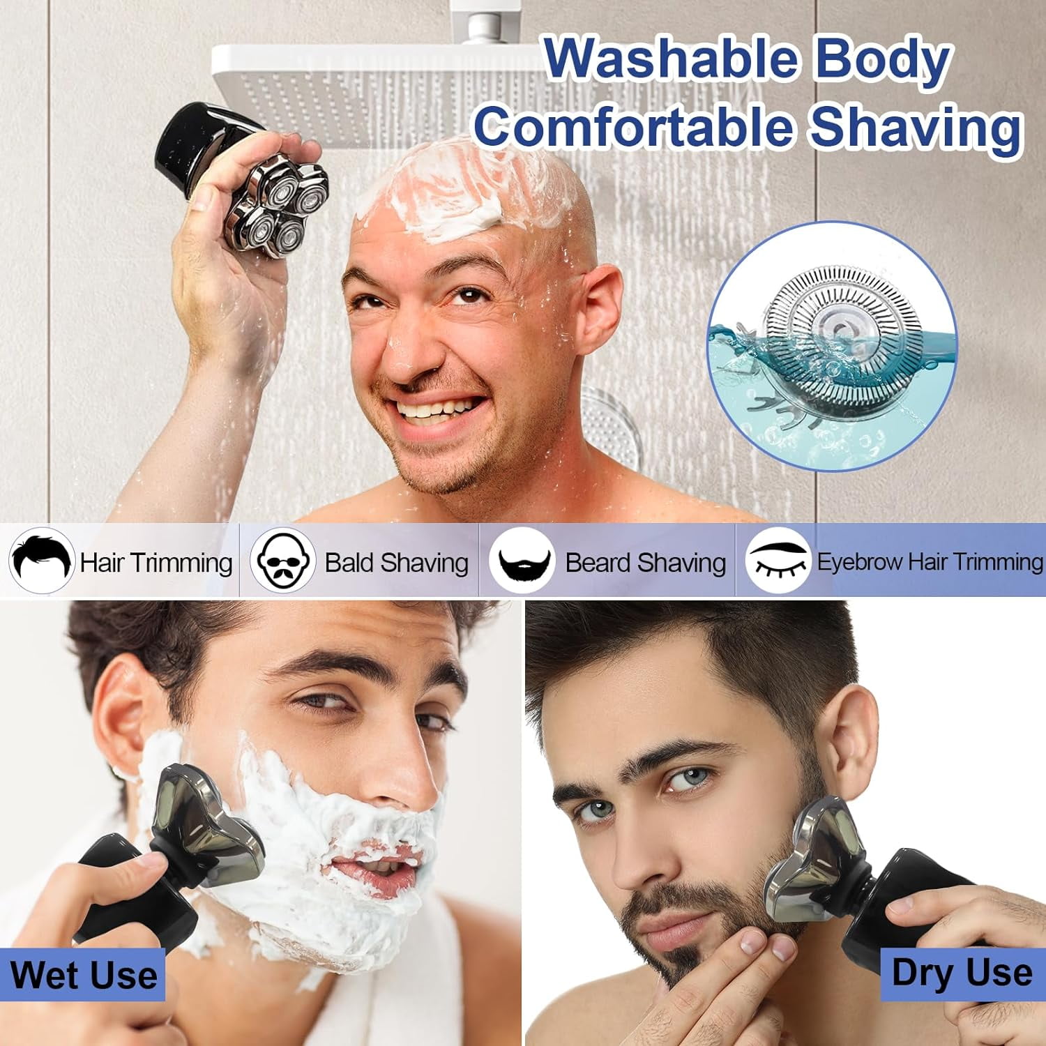 4pcs Shaver Replacement Blades,Compatible with SKUL*L Shaver Pitbull Gold pro Shaver Replacement Blade