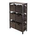 thumbnail image 1 of Granville 7pc Storage Shelf with 6 Foldable Baskets  Espresso, 1 of 1