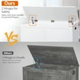 thumbnail image 5 of LINJH Storage Chest 39" Wooden Bench Toy Box with Flip-top Lid & 2 Safety Hinge White, 5 of 24
