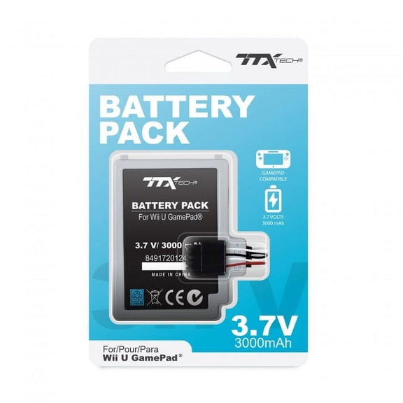 TTX Tech Wii U Gamepad Internal Expended Battery Pack 3000MaH for Wii U GamePad