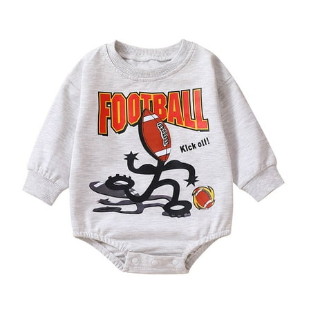

KI-8jcuD Animal Onesie Baby Boys Girls Letter Long Sleeve Cartoon Football Bodysuit Romper Outfits Baby Boy Summer Outfits Baby Boy 24 Months Pants Snap Up Romper Baby Boy One Outfit Baby Boy Fall B
