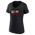 thumbnail image 2 of Women's Black Texas Tech Red Raiders Centennial V-Neck T-Shirt, 2 of 3