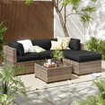thumbnail image 6 of Kimunuk 9Pcs Outdoor Slipcovers for Cushions, Waterproof Patio Cushion Replacement Covers with Zipper for 4-Seat Patio Furniture Set, Black, 6 of 6