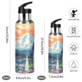thumbnail image 2 of Yayeee 20oz Double Wall Stainless Steel Water Bottle with Flip Straw, Floral Mountain, 2 of 7