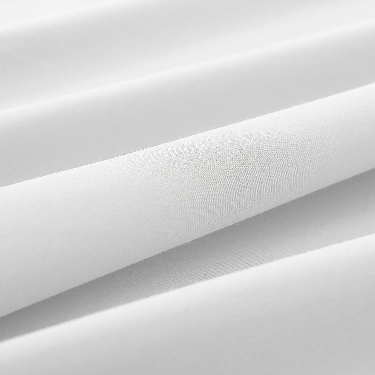 Cotton Blended Quilted White King Bed Skirt, Hang Down Feeling Enhancement