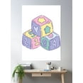 thumbnail image 2 of Baby Care Block Cube Poster Wall Art, Modern Wall Decor, 8x12 UNFRAMED, 2 of 3