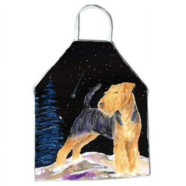 Carolines Treasures SS8464APRON Starry Night Welsh Terrier Apron - 27 x 31 in.