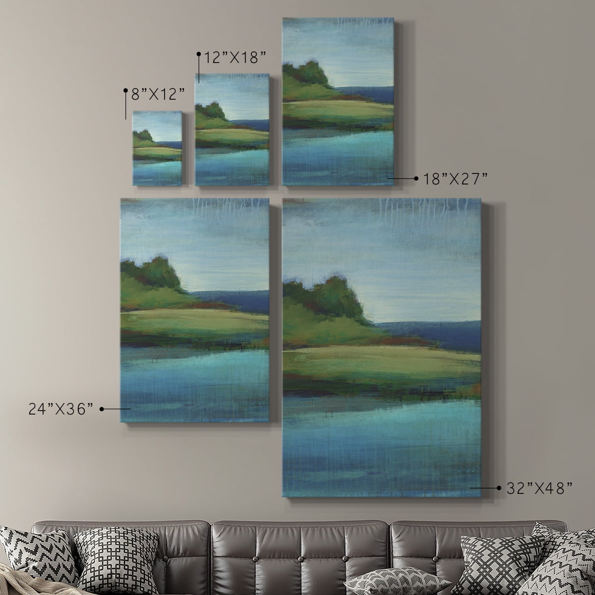 Silent Lakeside I Premium Gallery Wrapped Canvas - Ready to Hang