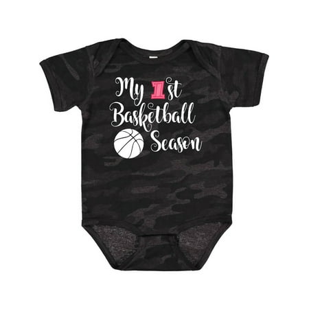 

Inktastic My 1st Basketball Season Gift Baby Girl Bodysuit