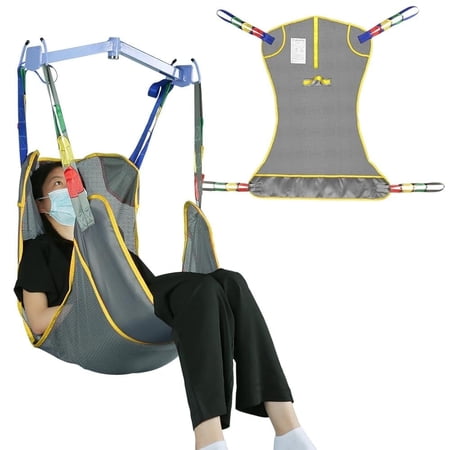 EZ Assistive Universal Full Body Hoyer Lift Sling, Lightweight Mesh Fabric , Gray, 500 lb