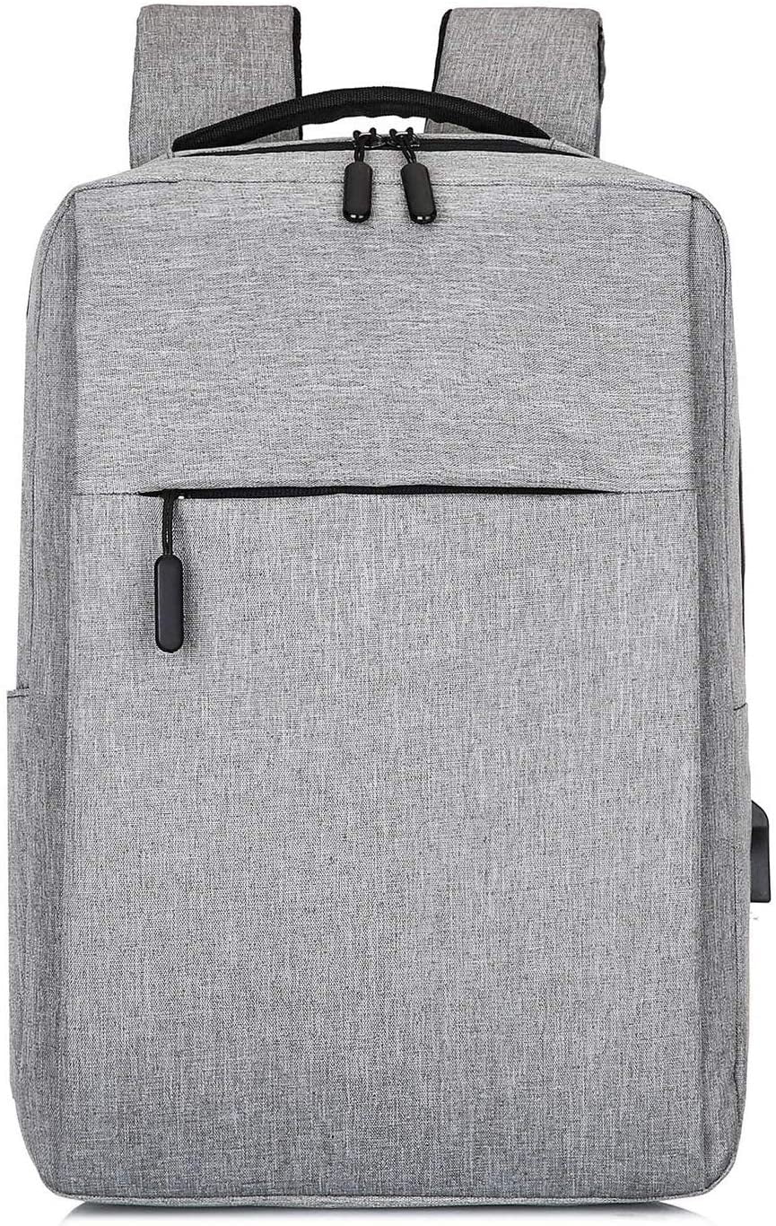 07-5-Grey KAUKKO Casual Daypack Student Outdoor Bag Stylish Laptop Backpacks fit 14 Laptops