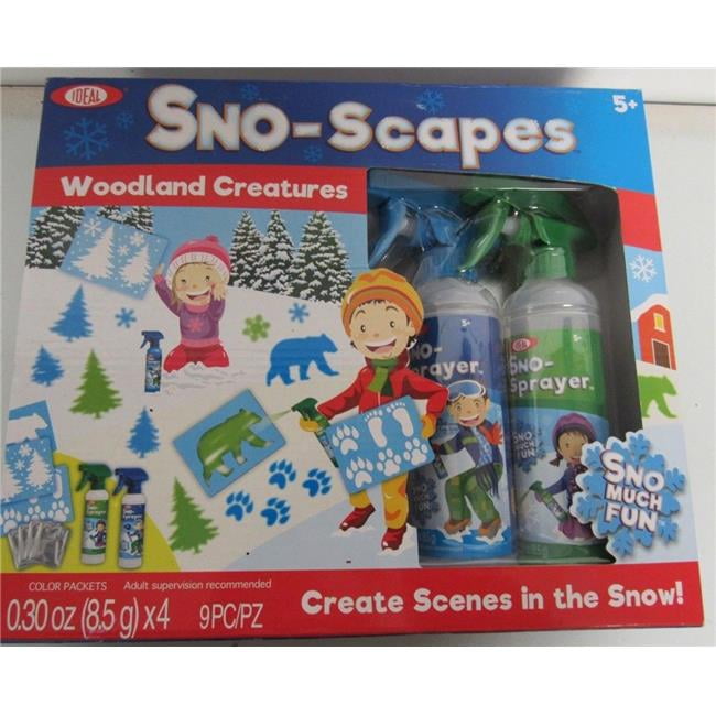 Sno-Scapes Blue & Green Stencil Snow Kit Woodland Creatures Snow Craft Kit New 