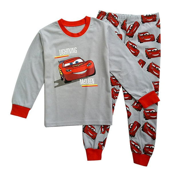 Cars Lightning Mcqueen Boys T-shirt Pants Set Kids Loungewear Outfit  Pajamas 
