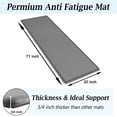 thumbnail image 3 of Artnice Anti Fatigue Mats for Kitchen Floor, 0.75" Thick Kitchen Rugs Non Slip Waterproof, Memory Foam Cushioned Mats Standing Desk Mats for Home, Office, Sink (20x71", Gray), 3 of 9