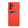 thumbnail image 2 of Galaxy Note 20 Ultra Case, Slim Soft Fit Shockproof Protection Case Dropproof Non-Slip Silicone Case with Card Slots Soft TPU Bumper Phone Wallet Case for Samsung Galaxy Note 20 Ultra, Red, 2 of 7