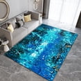 thumbnail image 3 of Blue Abstract Oil Painting Rug, 3D Custom Apartment Carpet, Floor Mat Fine Pile High-Density Foot Feel Comfortable For Living Room Study Bedroom 3x5ft, 3 of 6