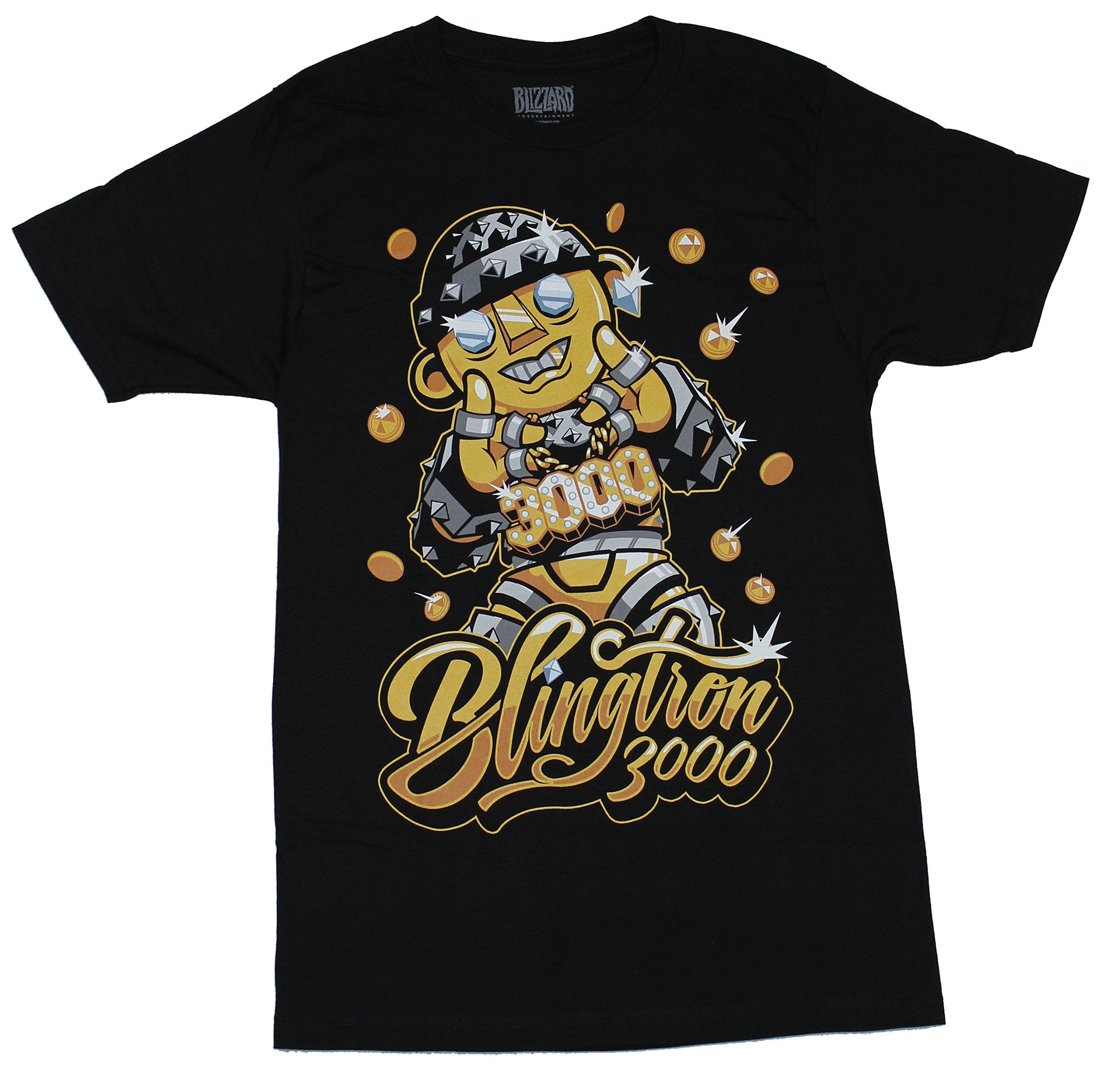 JINX - Hearthstone Mens T-Shirt - Blingtron 3000 Golden Blinged Out Guy ...