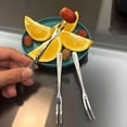 thumbnail image 5 of Fruit Forks 10-Piece Set Highly Polished Two-Pronged Stainless Steel Dessert Tasting Picks for Appetizers Cakes Parties, Durable Reusable Tableware Style A#280, 5 of 6