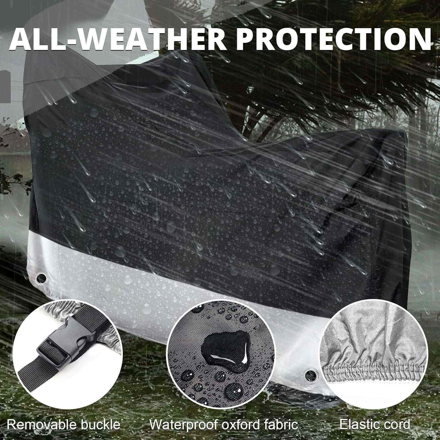 210D Oxford all-weather waterproof, dustproof, and UV resistant motorcycle cover protector, suitable for various types of motorcycles, electric vehicles, etc
