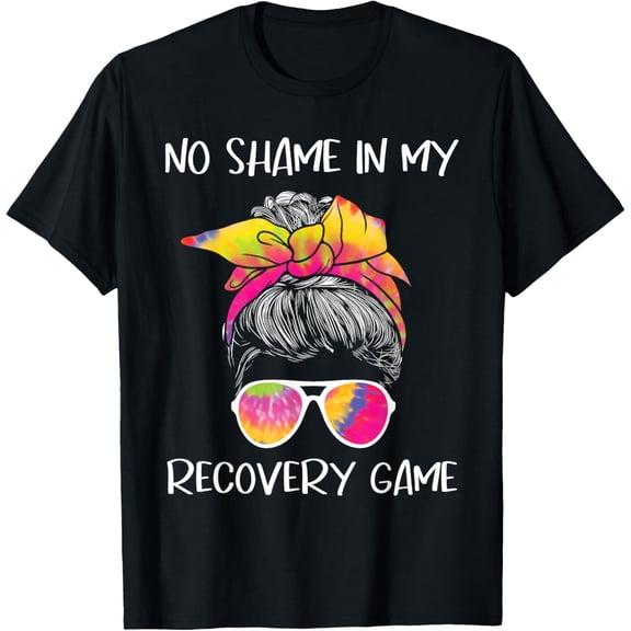 t-shirt No Shame In My Recovery Game - Sobriety AA NA Anniversary T-Shirt mens t shirt,black,women,funny,misfits,men,journey