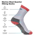 thumbnail image 2 of Merino.tech Thin Merino Wool Socks for Women and Men - 2 Pack Merino Wool Running Socks Quarter Style Lilac Field Pack of 2, 4-8, 2 of 6