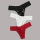 thumbnail image 5 of 3 piezas de lencería sexy para mujer Fridja bragas tanga abierta encaje, 5 of 8