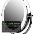Ovente Lighted Makeup Mirror Tabletop 7.5'' 360 Degree Double Sided