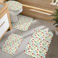 thumbnail image 2 of Pioneer Flower Floral Print Pattern Bathroom Rug Set 4 Piece,Includes Contour,Lid Cover,Bath Mat,Non-Slip Extra Soft Absorbent Washable, 2 of 5
