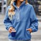 thumbnail image 4 of Pntutb Mujer Moda Suelta Manga Larga Blusa Botones Casual Empalme Bolsillo tops Abrigo Pntutb Pntutb-5229, 4 of 5