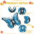 thumbnail image 2 of Uxcell 2 Pack Butterfly Art Wall Decor, Hanging Decorative Sculpture for Indoor & Outdoor [ Blue, 3.54''x4.33''], 2 of 7