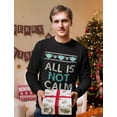 thumbnail image 2 of Tstars Mens Ugly Christmas Sweater Quarantine Christmas Shirts All Is Not Calm Christmas Gift Funny Humor Holiday Shirts Xmas Party Christmas Gifts for Him Long Sleeve T Shirt Ugly Xmas Sweater, 2 of 5