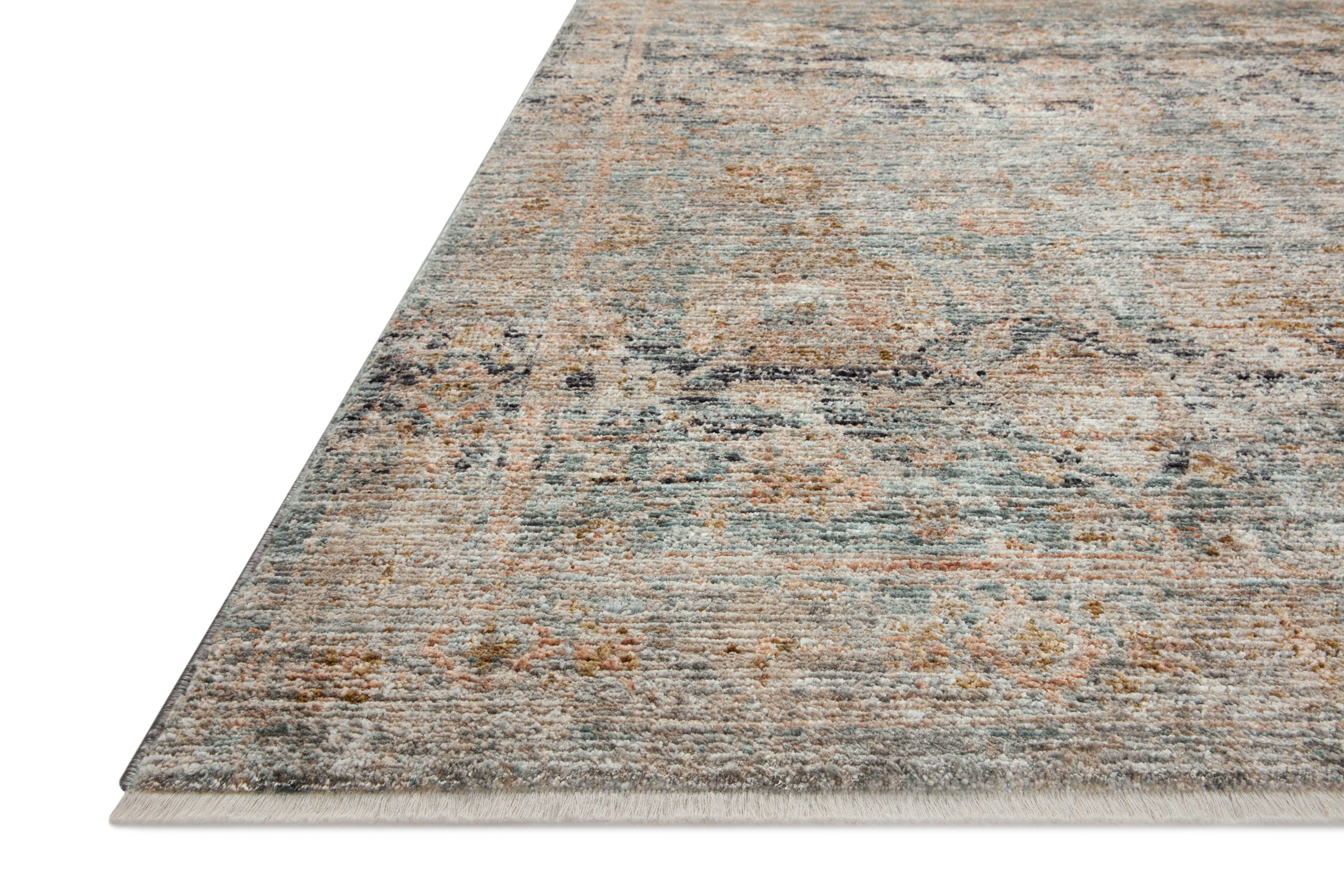Jean Stoffer x Loloi Katherine Ocean / Coral 3'-6" x 5'-6" Accent Rug