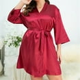 thumbnail image 5 of CAIXIA Bathrobes For Women Long Length Zipper Elegant Women's Nightgown and Robe Set Soft Comfortable Home Wear Sleepwear Loungewear for Relaxation, 5 of 5