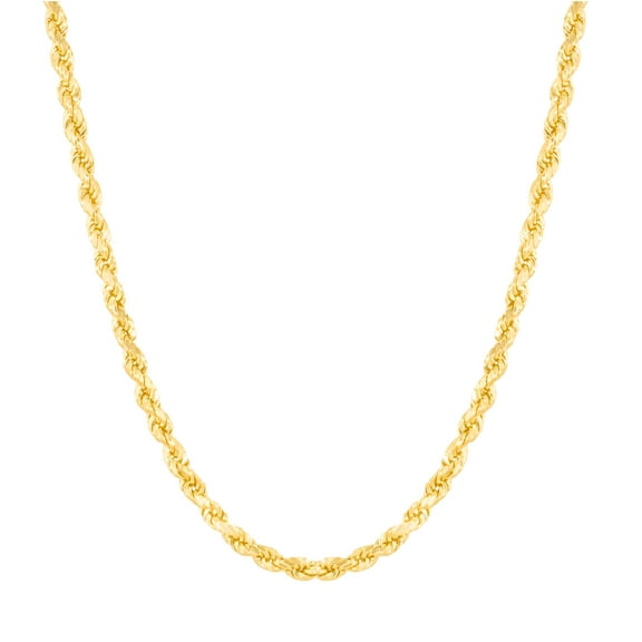 Floreo 10k Yellow Gold 6mm Hollow Rope Chain Necklace