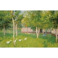 thumbnail image 3 of Gustave De Smet 24x17 Black Modern Framed Museum Art Print Titled - Geese in a Garden with Two Children (1907), 3 of 5