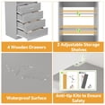thumbnail image 4 of iSunirm 42.5'' Closet System with 8 Drawers, Walk-in Closet Organizers and Storage System with Shelves for Closet, Bedroom, Gray, 2 Packs, 4 of 7