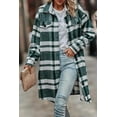 thumbnail image 2 of PRETTYGARDEN Womens Plaid Shacket Jacket Fall Fashion Long Sleeve Button Up Flannel Shirt Winter Clothing Woolen Coats, 2 of 6