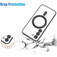 thumbnail image 6 of Magnetic for Samsung Galaxy S23 Case,Electroplated Clear Slim Samsung S23 Phone Case with Camera Protection,Shockproof Samsung S23 Case Compatible with MagSafe, Black Edge, 6 of 13