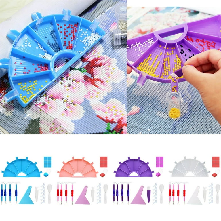 DIY Diamond Painting Point Drill Tray Storage with Cover Embroidery Tools