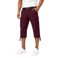 thumbnail image 2 of Cargo Shorts for Men - Lightweight Elastic Waist Knee Length Bermuda Shorts with Pockets Summer Fishing Short Cargo Pants, 2 of 5