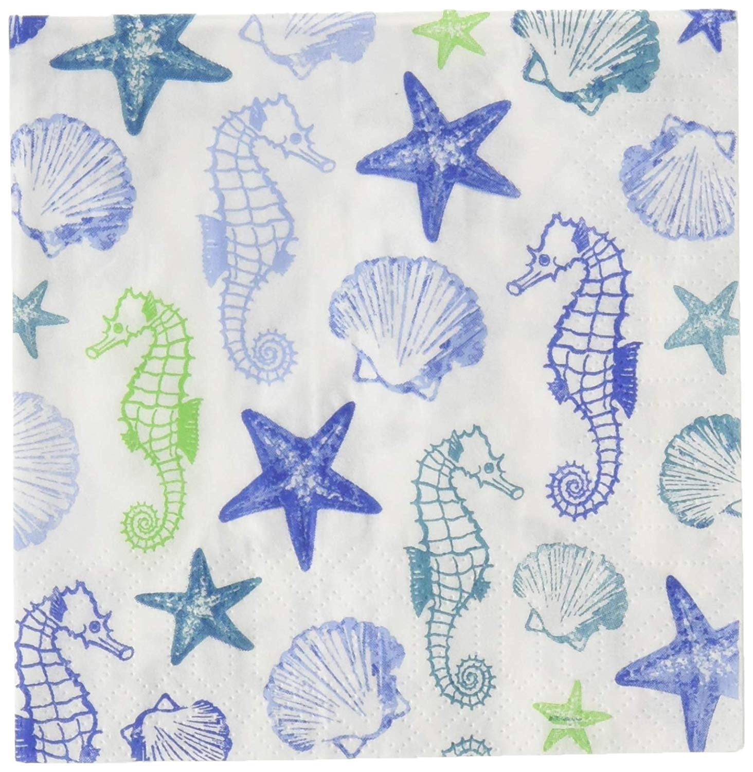 PPD 1252801 Aquarell Seaside Beverage/Cocktail Paper Napkins,5"x5