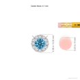 thumbnail image 2 of ANGARA Lab Grown Blue Diamond Necklace with Halo for Women in 14K White Gold (Size-5.1mm| Clarity-VS) | April Birthstone, Anniversary, Jewelry Gift for Women | Lab-Grown Blue Diamond Necklace, 2 of 6