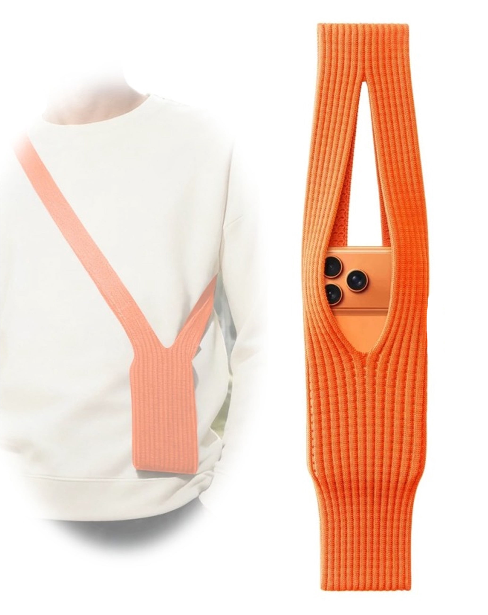 Long Stretchy Protective Phone Sleeve - Orange