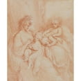 thumbnail image 2 of Benjamin West 15x18 Black Ornate Wood Framed Double Matted Museum Art Print Titled - Maternity (1784), 2 of 5