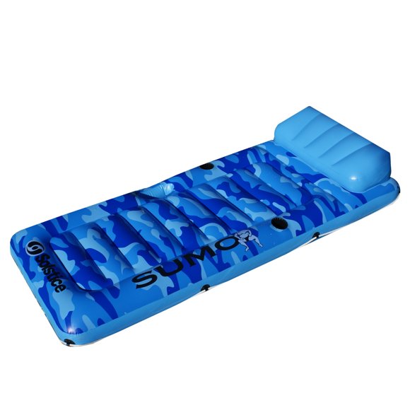 Swim Central Gonflable Camouflage Radeau de Piscine de Taille Sumo - 81" - Bleu